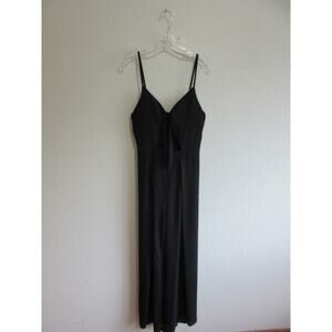 XTAREN Black Cut Out V-Neck Padded Cups L Back Zip Sleeveless Evening Jumpsuit